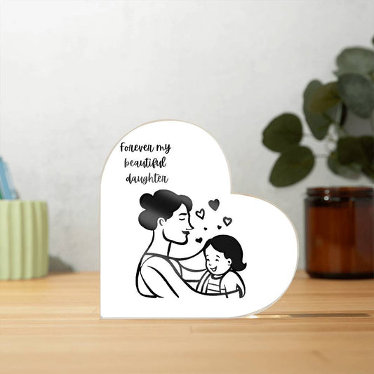 Father & Daughter Heart Plaque