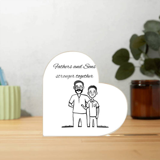 Father & Son Heart Plaque