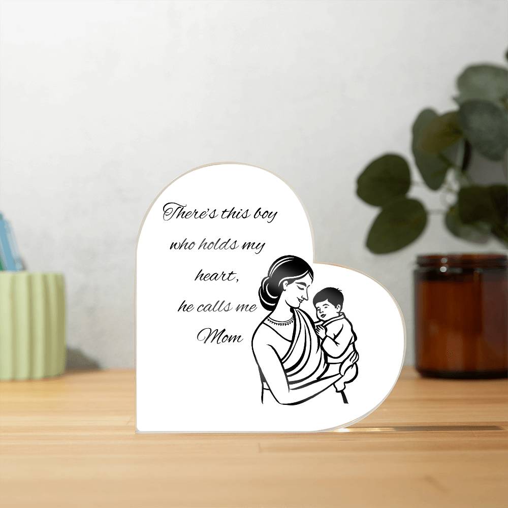 Mother & Son Heart Plaque