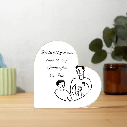 Father & Son Heart Plaque