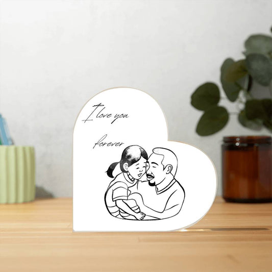 Father & Daughter Heart Plaque