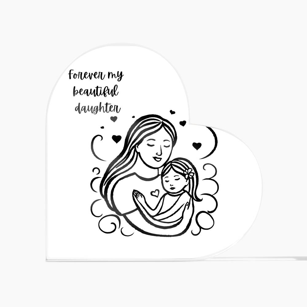 Mother & Daughter Heart Plaque