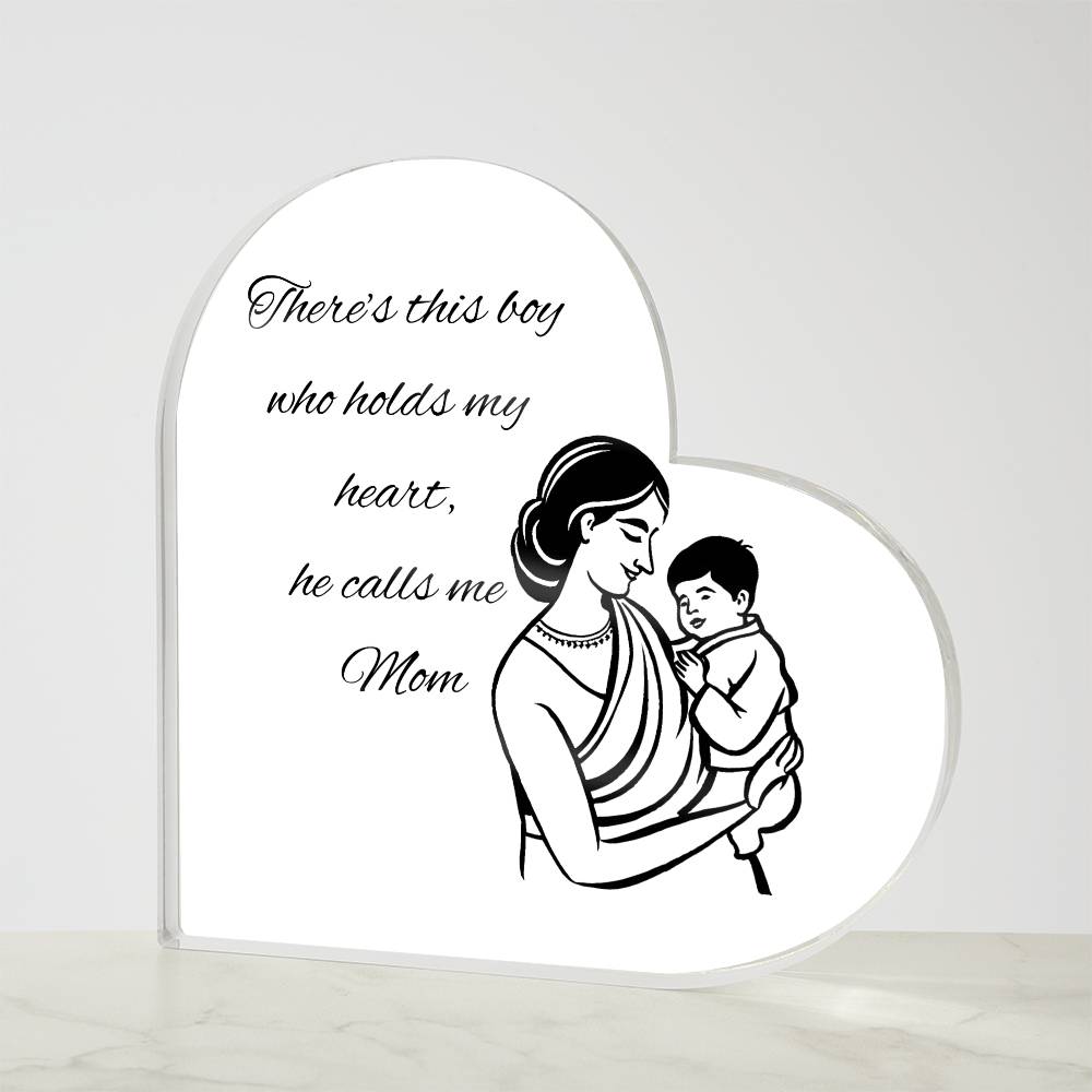 Mother & Son Heart Plaque