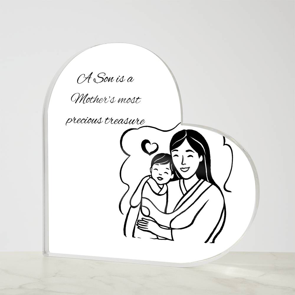 Mother & Son Heart Plaque