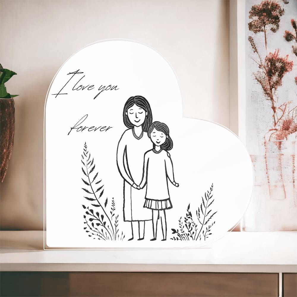 Mother & Daughter Heart Plaque