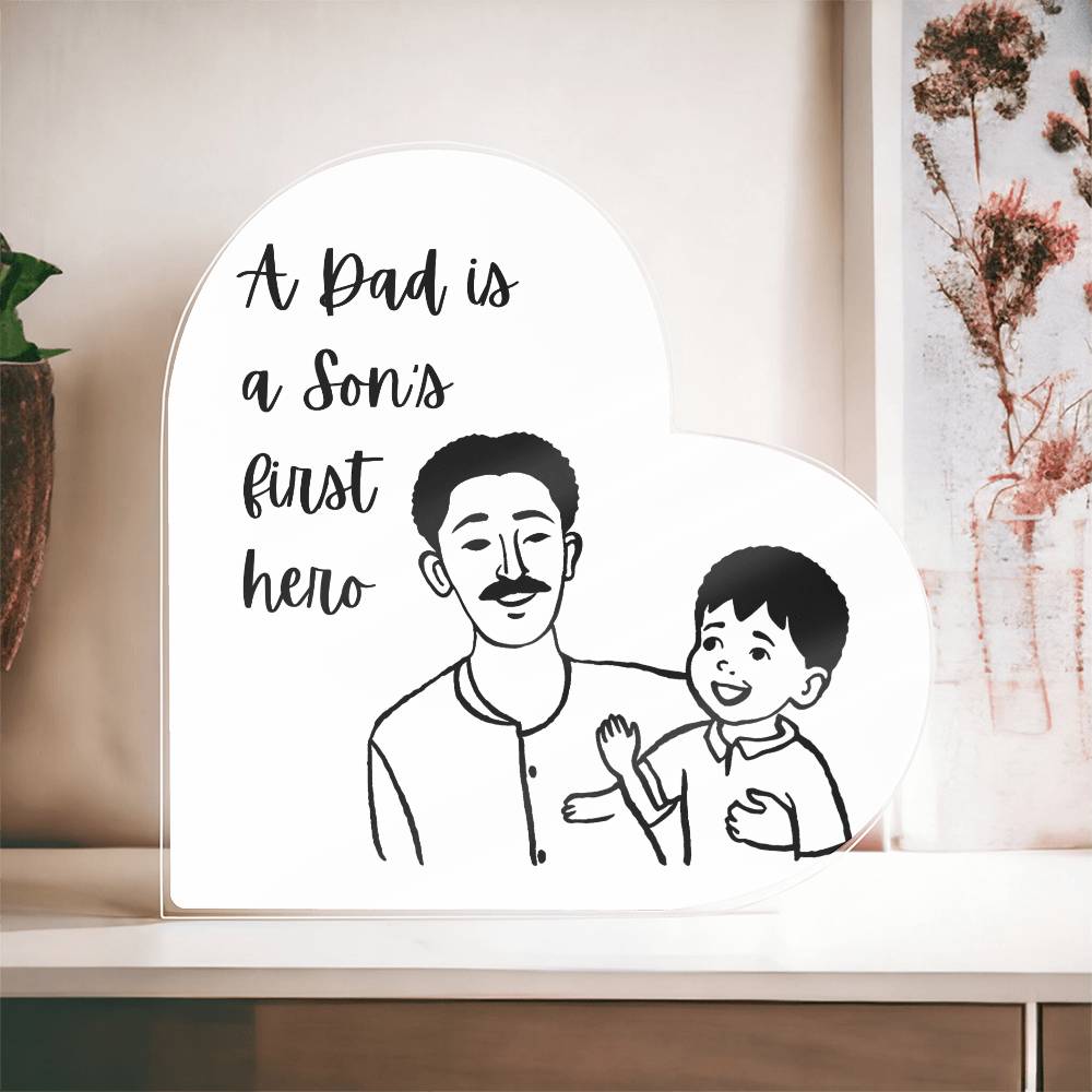 Father & Son Heart Plaque