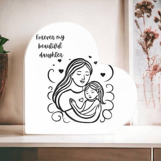 Mother & Daughter Heart Plaque