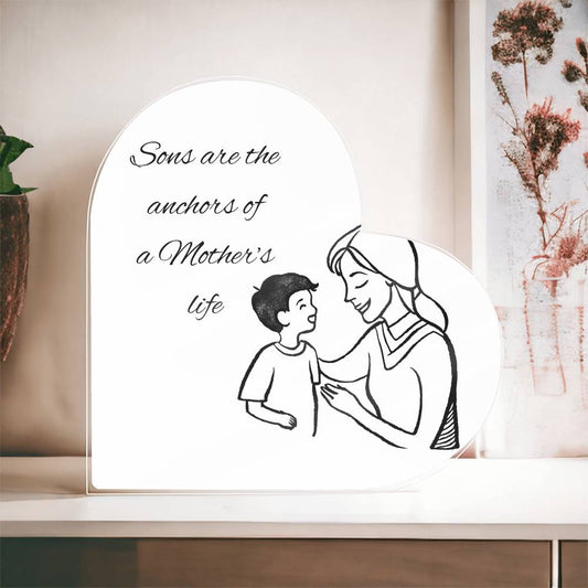 Mother & Son Heart Plaque