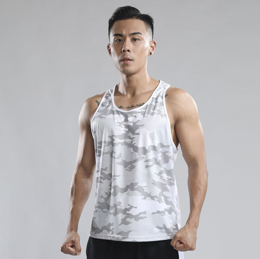 Sports Vest Men's Summer Quick-drying Running Sleeveless Fitness Clothes Loose Training Wear Basketball Camouflage Top Clothes